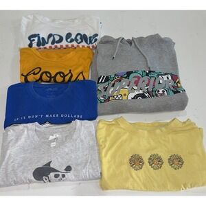 Graphic Tees & Hoodie Lot Large Rue21 Coors Papercut Next Level Grand Canyon